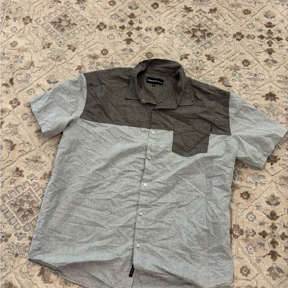 Black & Gray Casual Shirt by Banana Republic